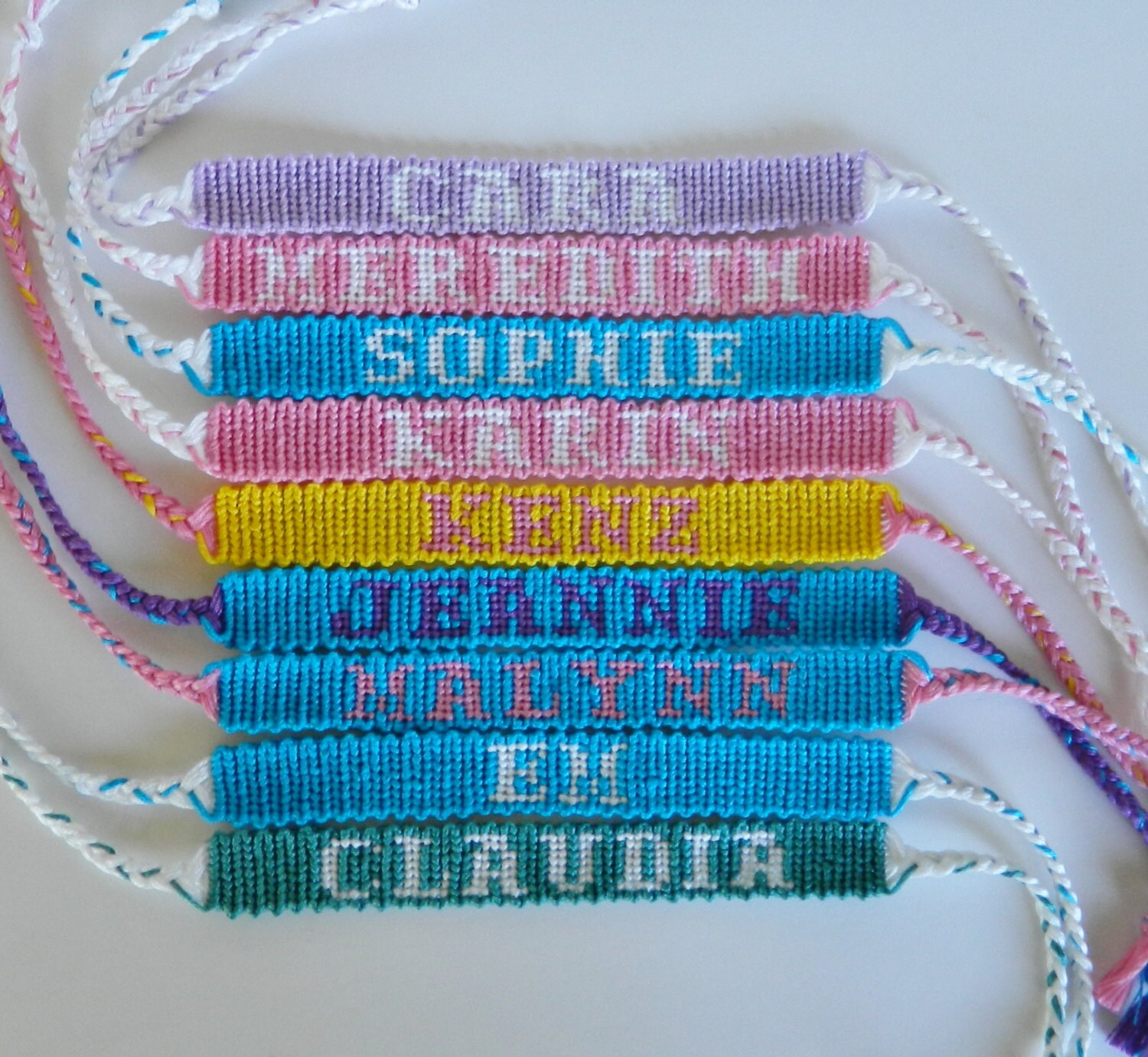 Alpha Name/team Friendship Bracelet Font 3 CUSTOM ORDER FORM - Etsy