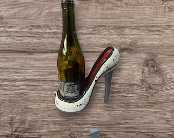 Hand-Painted High Heel Shoe Wine Bottle Holder