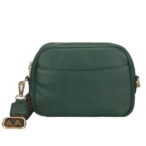 Evelyn Leather Crossbody Bag – Green