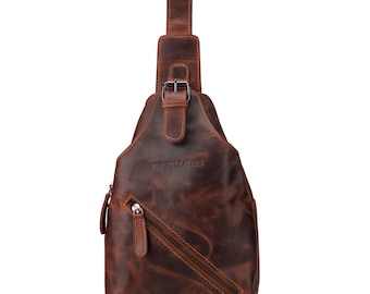 Sydney - Minori Leather Crossbody Bag - Chestnut