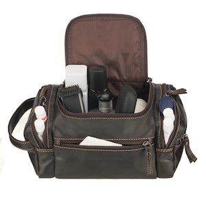 The Winston Toiletry Bag by Minori Leather | Brown
