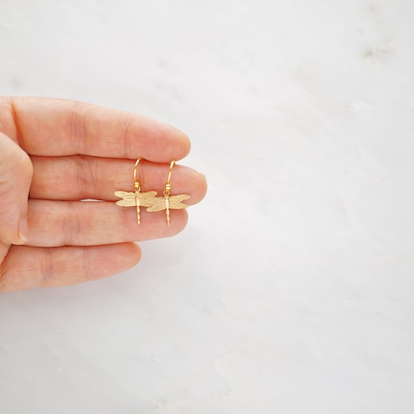 Small dragonfly earrings