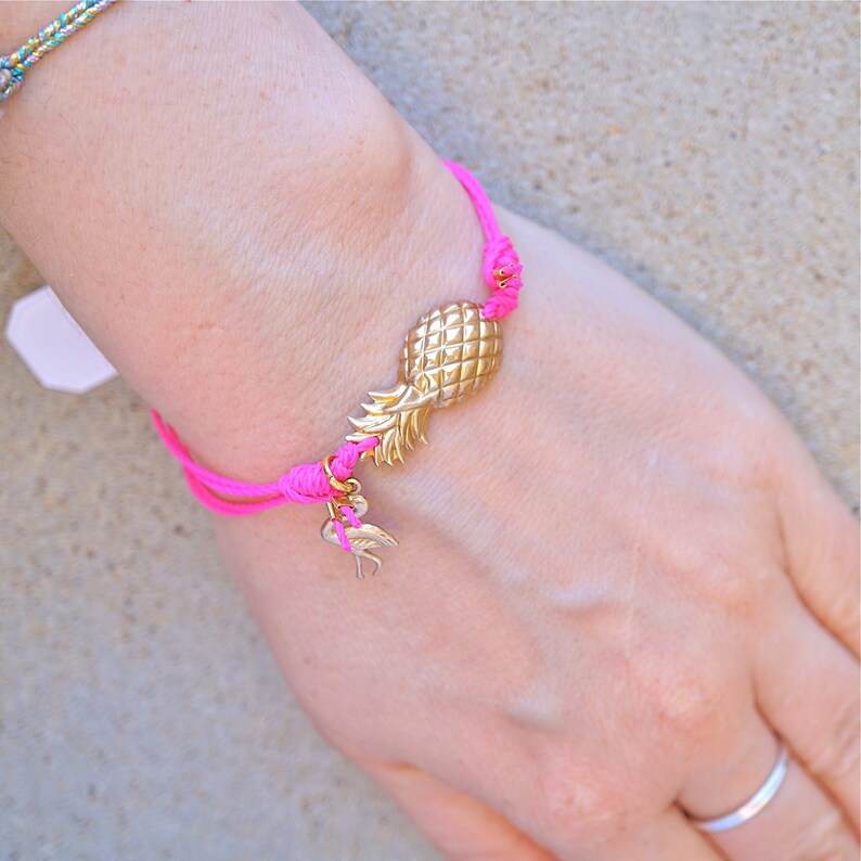 Pineapple braceletpersonalised friendship bracelet with Etsy