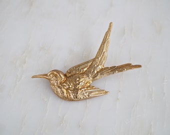 Broche d’oiseau, broche d’hirondelle de style vintage