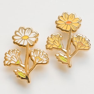 Daisy Flower Enamel Pin