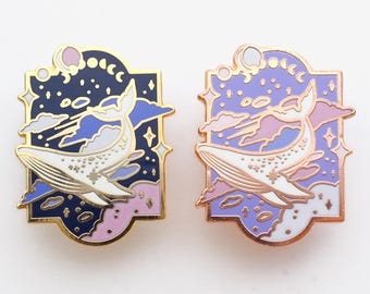 Mythical Animal Sky Whale (Cloud Realm) Enamel Pin