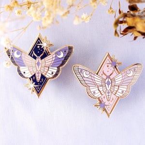 Messenger Moth Enamel Pin