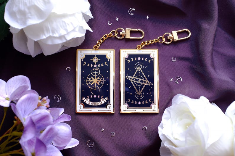 La Estrella Tarot Card Keychain - Etsy