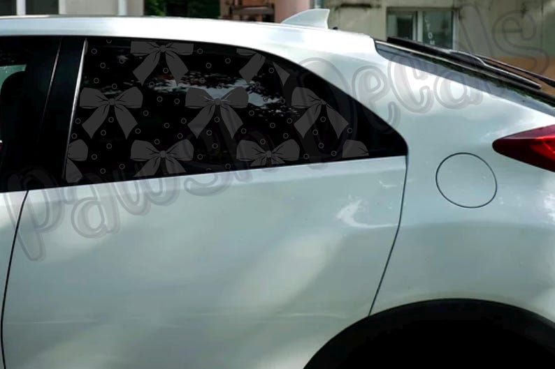 Ribbon/bow Full Coverage Car Decals, Car Window Sticker Decal, Vinyl ...