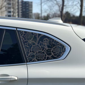 Adesivos de carro com flores elegantes, adesivo para janela de carro, adesivo de vinil, adesivo, adesivo para janela traseira, acessórios para carro, decoração para carro