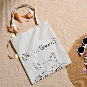 Adorable Cat-Themed Tote Bag – Perfect for Cat Lovers!