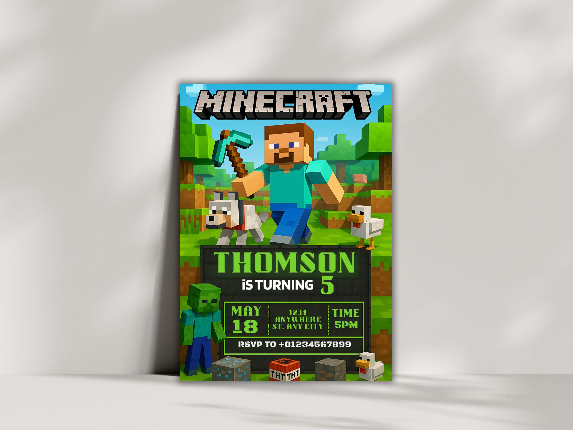 Digital Minecraft Invite