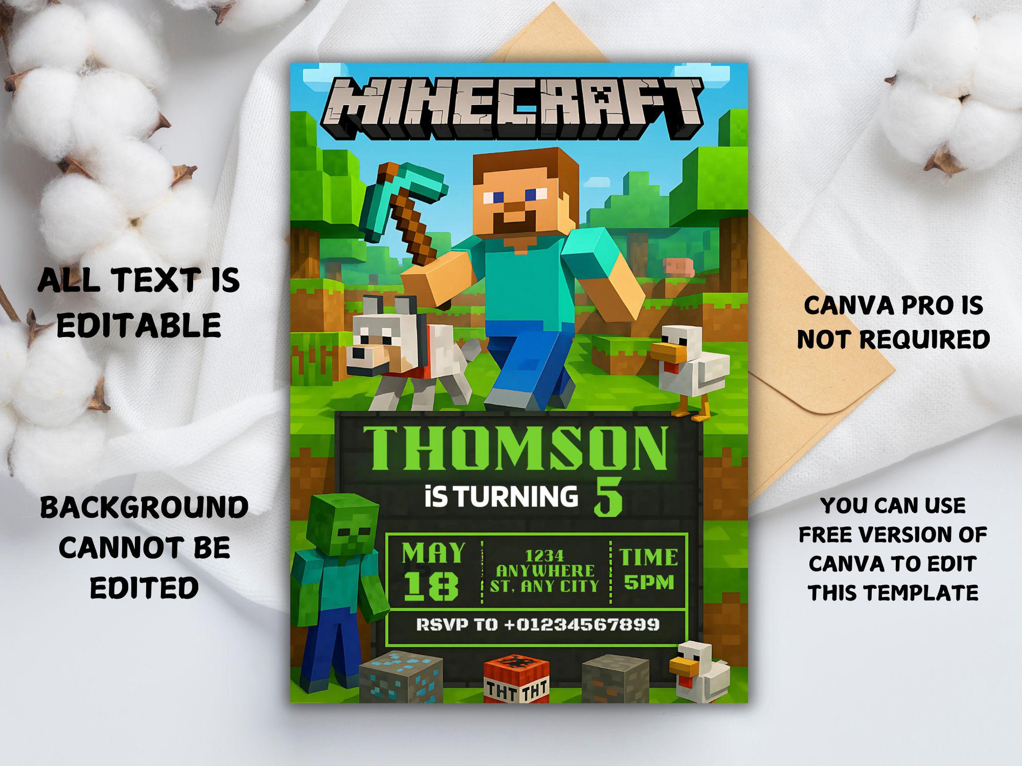 Digital Minecraft Invite
