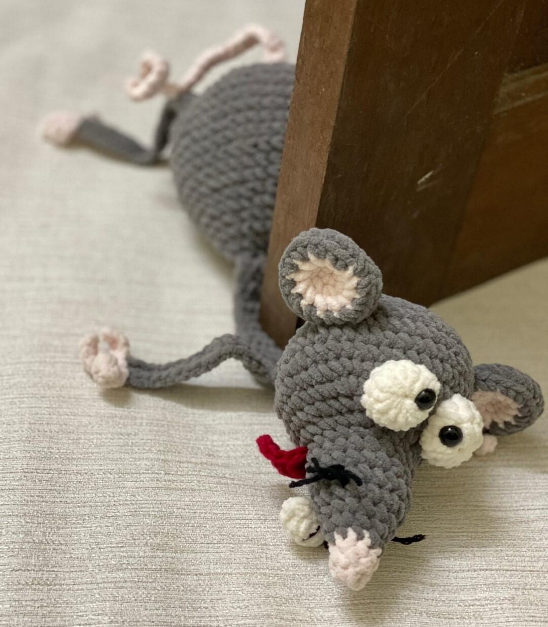 Rat Door Stop Crochet Pattern - Crochet Rat Pattern-door Stopper PDF ...