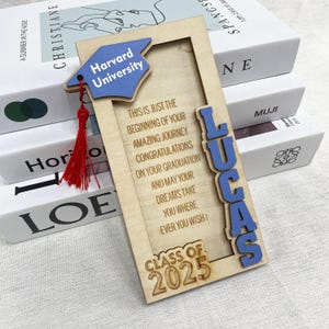 Portamonedas de Graduación Personalizado 2025: Regalo Personalizado para Estudiantes de Último Año de Preparatoria, Regalo Único en Efectivo para Graduados, Sobre con Nombre Personalizado