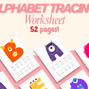 A–Z Alphabet Tracing Worksheets | Printable Letter Tracing Practice | Pre-Writing Learning PDF