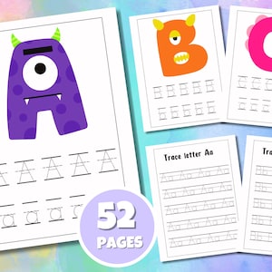 A–Z Alphabet Tracing Worksheets | Printable Letter Tracing Practice | Pre-Writing Learning PDF