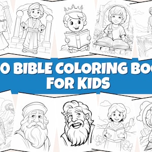120 Bible Coloring Pages For Kids | Downloadable Christian Coloring Pages | Coloring Pages Religious | Sunday School | Digital Download