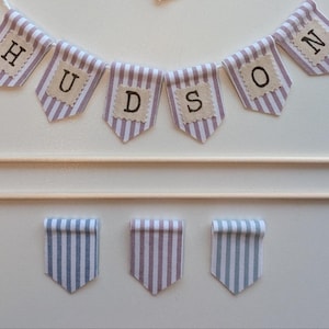 Personalised Mini Bunting - Vintage Stripes