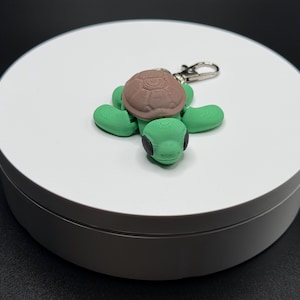 3d Printed Articulating Flexi Turtle Keychain