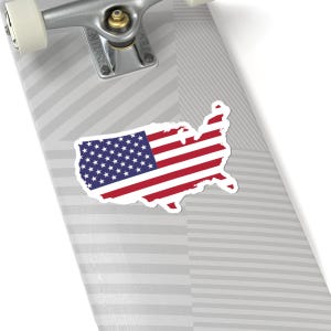 Patriotic USA Flag Kiss-Cut Stickers | Ideal for Laptops, Water Bottles, Gift Wrap, American Holidays, 4th of July Decoration