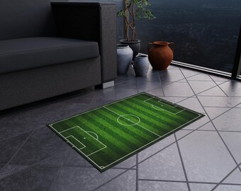 Soccer Field Outdoor Rug - Perfect for Sports Fans, Patio Decor, Tailgate Parties, Summer Gatherings, and Kids&#39; Play Areas