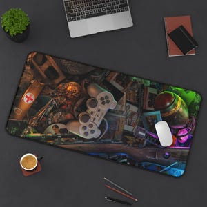 Gaming Desk Mat, Colorful Gamer Mouse Pad, Gamer Accessories, Vibrant Desk Decor, Perfect for Esports Enthusiasts, Unique Gift Idea