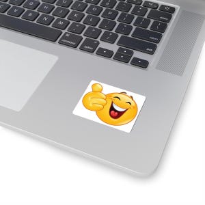Fun Emoji Kiss-Cut Stickers for Laptops, Phone Cases, Water Bottles, Gifts, and Celebrations