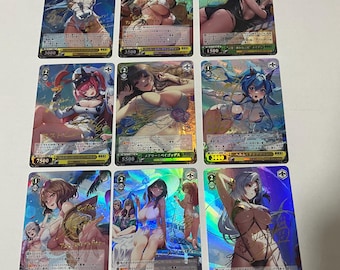 Abanico japonés texturizado personalizado WS Nikke Anis Mast Maiden Rosanna, etc. SP n.° 4