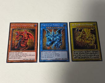 Egyptische god - Slifer, Obelisk, Ra Secret zeldzame CUSTOM PROXY-kaart