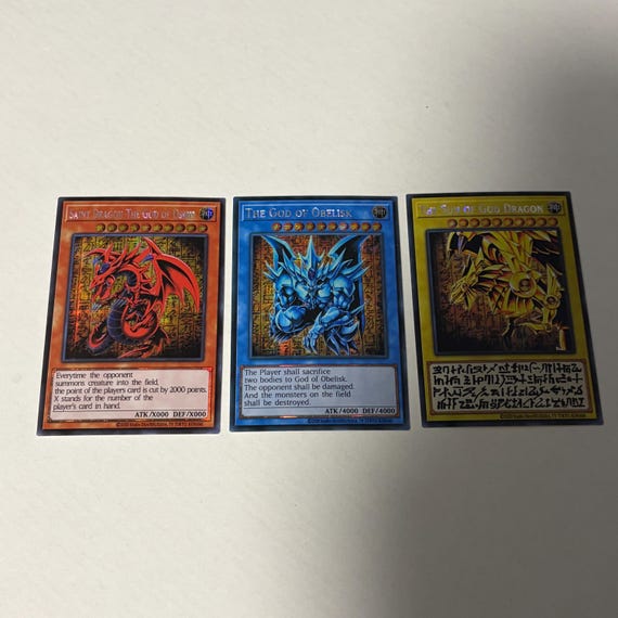 Egyptian God - Slifer, Obelisk, Ra Secret Rare CUSTOM PROXY Card - Etsy