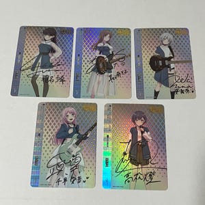 Zestaw 5 kart WS BanG Dream Custom z teksturą, wykonany przez japońskich fanów