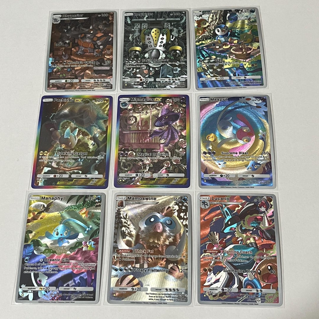 CUSTOM Pocket Ver 9card SET - Lucario Manaphy Etc Textured English DIY ...