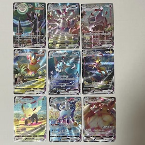Custom Eeveelution VMAX 9 Karten Set Textured Japanisch DIY Fan-gemacht