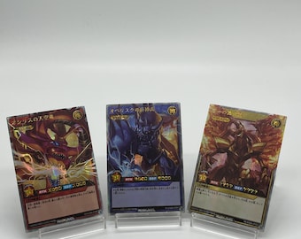 Egyptische god - Slifer the Sky Dragon, Obelisk the Tormentor, The Winged Dragon of Ra Secret zeldzame CUSTOM PROXY-kaart