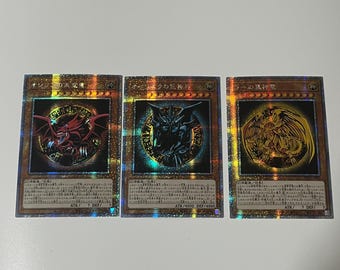 Aangepaste Egyptische God - Slifer Obelisk Ra 3 Card SET #4 Secret JP DIY Fan-made