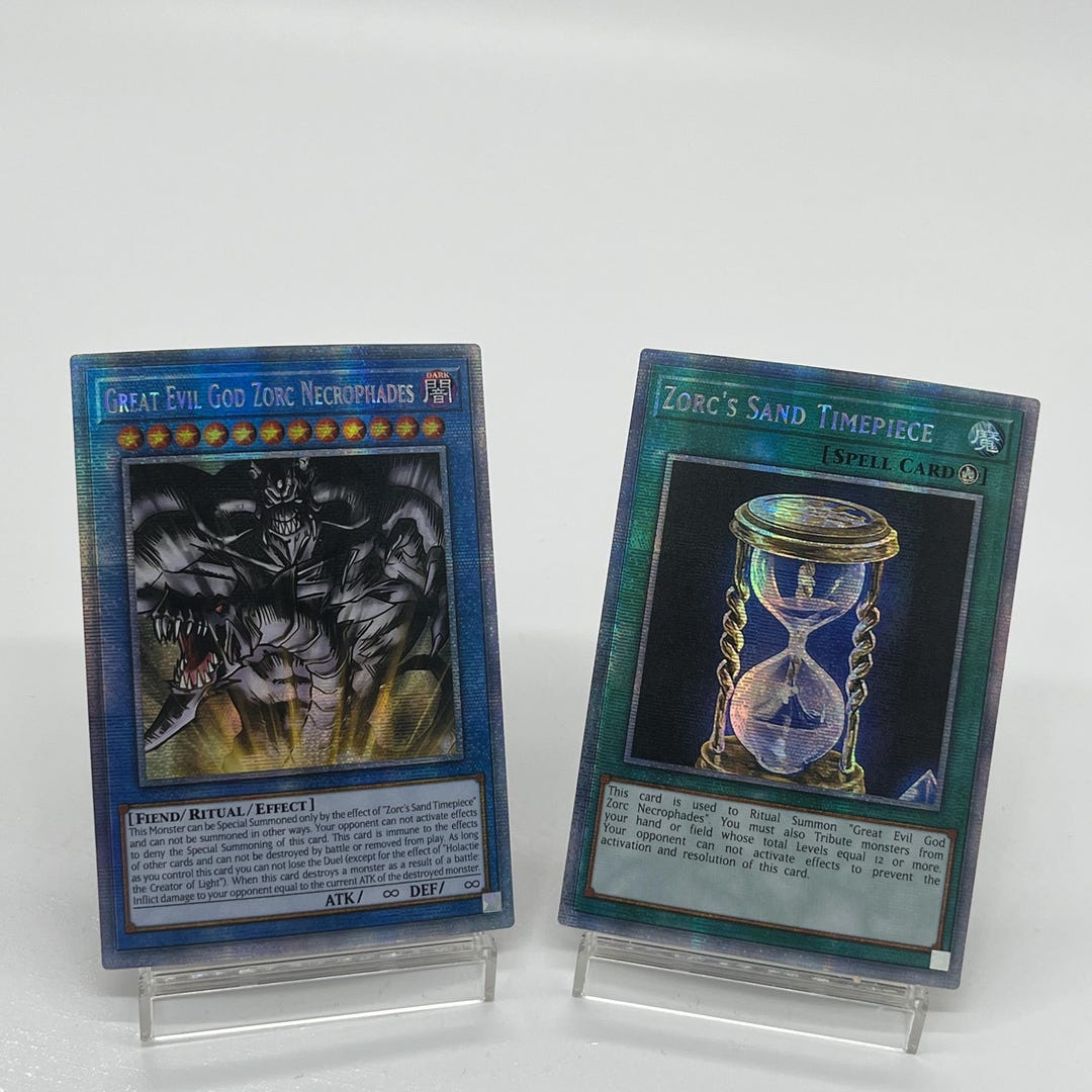 Great Evil God Zorc Necrophades 2card SET Secret Rare CUSTOM PROXY