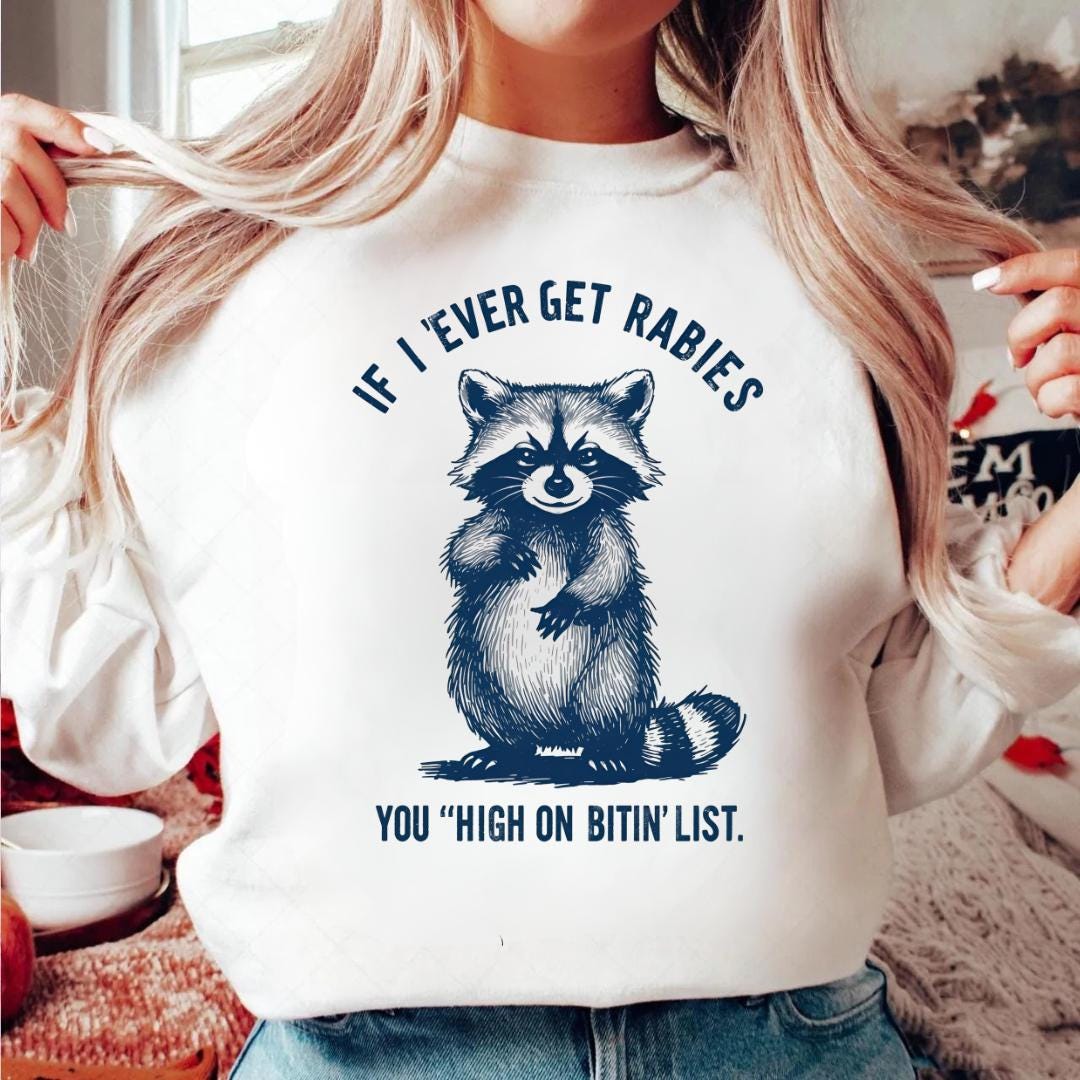 Svg Racoon Rabid Funny Raccoon Design PNG SVG: Rabies Biting List (digital Download) - Etsy