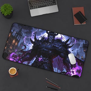 Gothic King Desk Mat, Transilvanian Mousepad for Gaming, Gift For Him, Vampire Decor, Large Desk Pad, Spooky Gaming Accessory