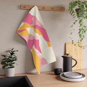 Colorful Abstract Tea Towels, Bohemian Kitchen Decor, Vibrant Dish Towels, Home Gift, Modern Art Kitchen Accessories, Summer Party