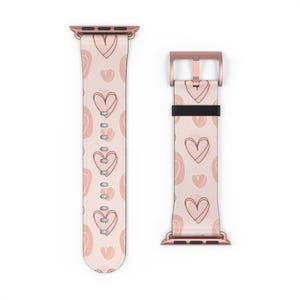 Love Heart Watch Band – Stylish Apple Watch Band, Valentine’s Day Gift, Cute Heart Accessory, Trendy Strap