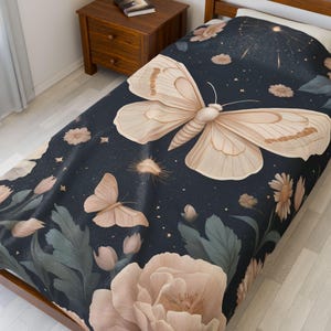 Schmetterling Garten Samt Plüschdecke, gemütlicher Überwurf für Wohnkultur, perfektes Geschenk für Geburtstag, Selbstpflege oder Muttertag