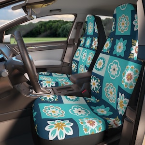 Turquoise Aztec Pattern Car Seat Protector Waterproof Universal Fit Durable SUV Cover Ideal Christmas Anniversary Gift