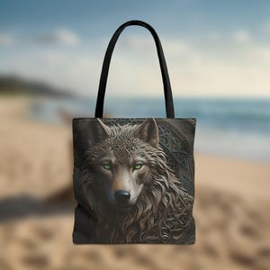 Keltischer Wolf Einkaufstasche - Stilvolle langlebige umweltfreundliche Leinwand | Perfekt für tägliche Abenteuer und jeden Anlass