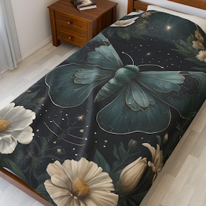 Verzauberte Schmetterling Plüsch-Decke, gemütliches Wohndekor, Geschenk für Naturliebhaber, weicher Überwurf zum Entspannen, perfekt für alle Jahreszeiten