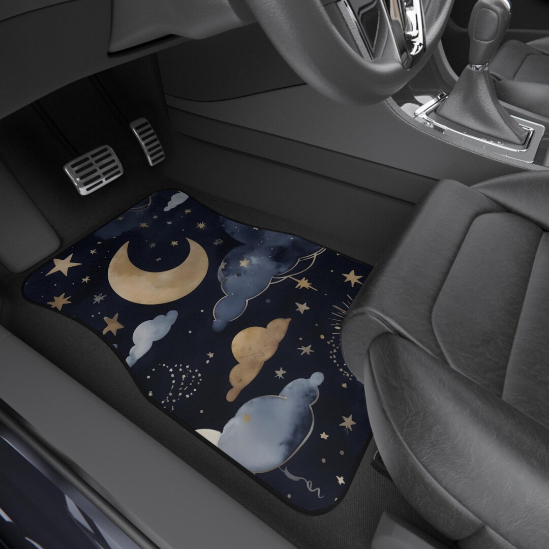 Dreamy Night Sky Car Mats - Set of 4, Celestial Auto Accessories, Car ...