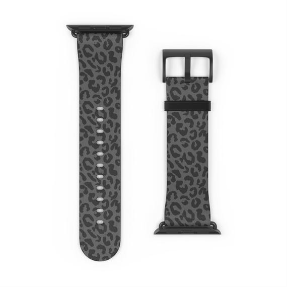 Leopard Print Watch Band, Dark Tech Accessories for Women, Trendy