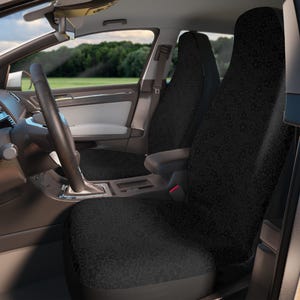 Stylish Car Seat Covers for Ultimate Comfort, Black Car Interior Protection, Personalized Auto Accessories, Family Travel Gift