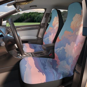 Fundas de asiento de coche Dreamy Cloud: accesorios artísticos para vehículos, comodidad acogedora para viajes por carretera, regalo para viajeros, decoración única para el coche.