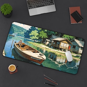 Large Anime Manga Mousepad - Non-Slip Vibrant Art Desk Mat with Colorful Japanese Pop Culture Design for Gaming and Work for Fans